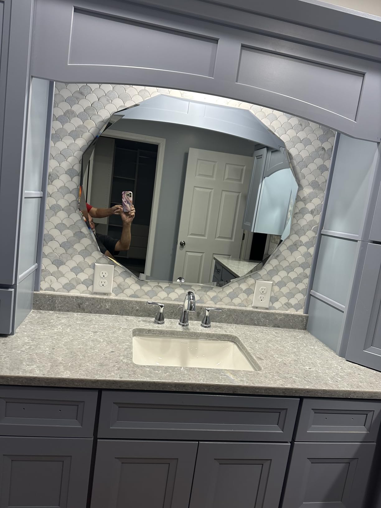 18x24 Inch Bathroom Mirrors for Over Sink, Frameless Mirrors for Wall | Beveled Bathroom Mirror, Bathroom Vanity Mirror for Bedroom Living Room Entryway Home Decor customer photo 1