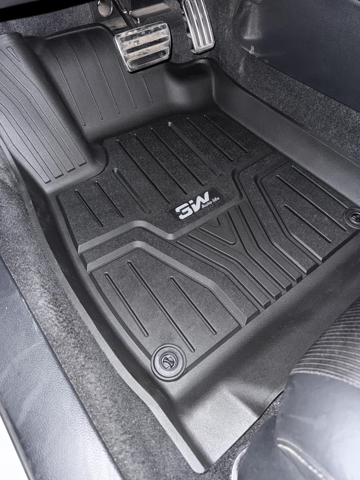 3W Floor Mats for Honda Prologue/Chevrolet Blazer EV 2024-2026 | and Cadillac Lyriq 2023-2026, TPE material, all weather protection, custom fit, black customer photo 1