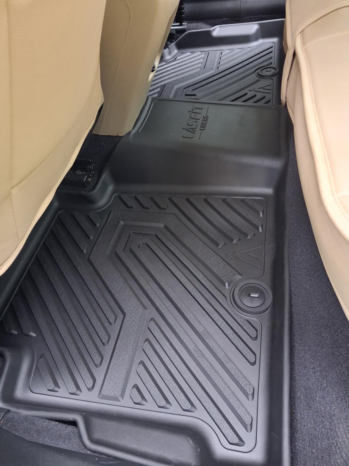 LASFIT Floor Mats for Hyundai Kona EV Electric 2025 2024 (Not Fit Gas) | All Weather TPE Custom Fit Floor Liners, Full Set Car Mats with Backrest Mats & Cargo Trunk Mat Accessories, Black customer photo 2