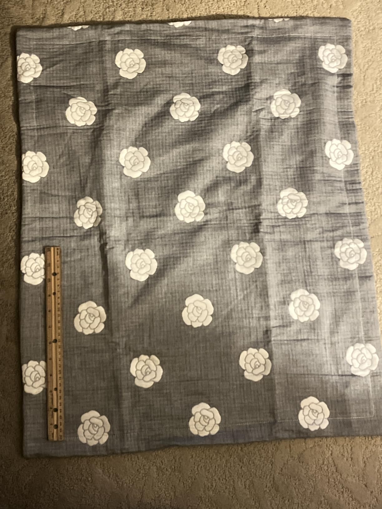 NTBAY Muslin Cotton Standard Pillow Sham, Set of 2, 20x26, Grey Wheat Waves | Three-Layer Muslin Pillow Shams with Light Thermal Fill, Quilted Design, and Envelope Closure, Pillow Inserts Not Included customer photo 2