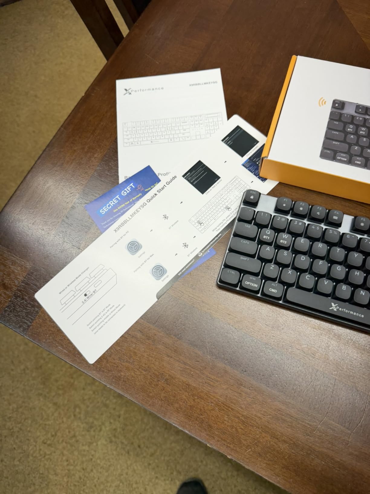 X9 Slim Mechanical Keyboard Wireless - Low Profile Red Switches, Triple Mode customer photo 2