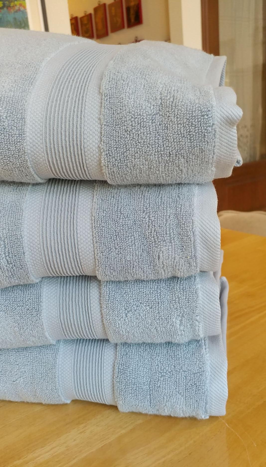 Springtree Home Luxury Bamboo Rayon Plush Bath Towel Set | 4-Pack | Brown | 35% Bamboo Rayon - 65% Zero Twist Cotton | Absorbent Quick-Dry Towels for Bathroom | Ultra Soft | OEKO-TEX Standard 100 customer photo 2
