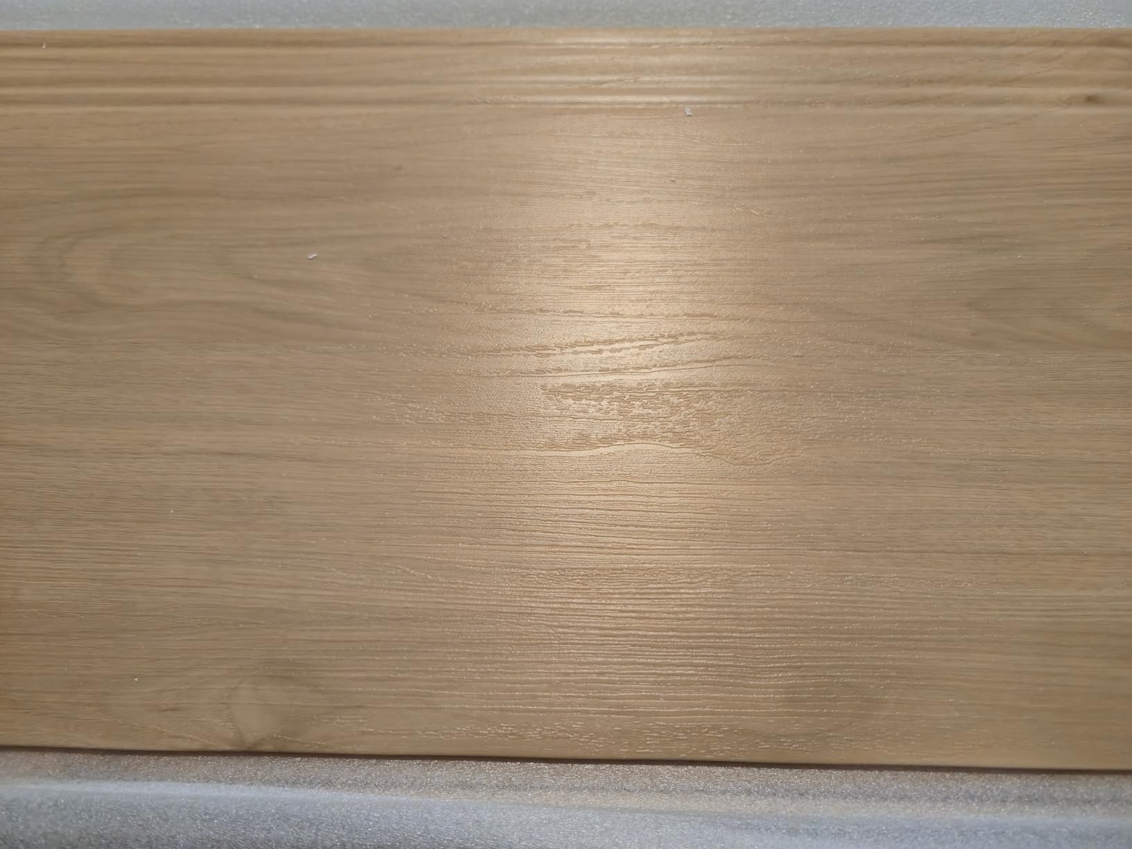 Non Slip Stair Treads for Stair Remodel, 4 Pieces 47x11.8 inch Wood Plastic Composite Stair Treads for Home Decor with 2 inch Square Nose Profile Bullnose Wood Treads Caps (Oak) customer photo 1