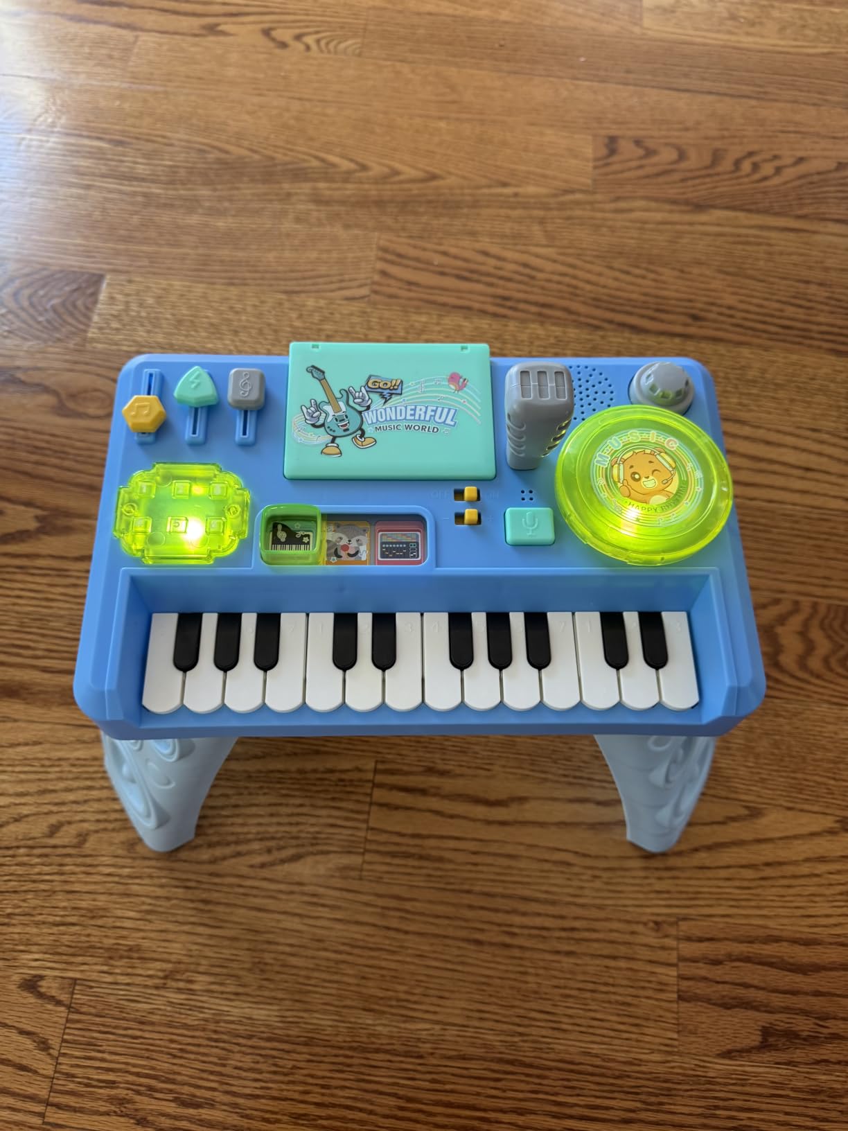 Thremhoo Baby DJ Table Musical Piano Toys for Toddlers with Music & Light | Baby Activity Table Toddler Learning Educational Music Instruments Infant Toy for Boy Girl First Christmas Birthday Gifts customer photo 1