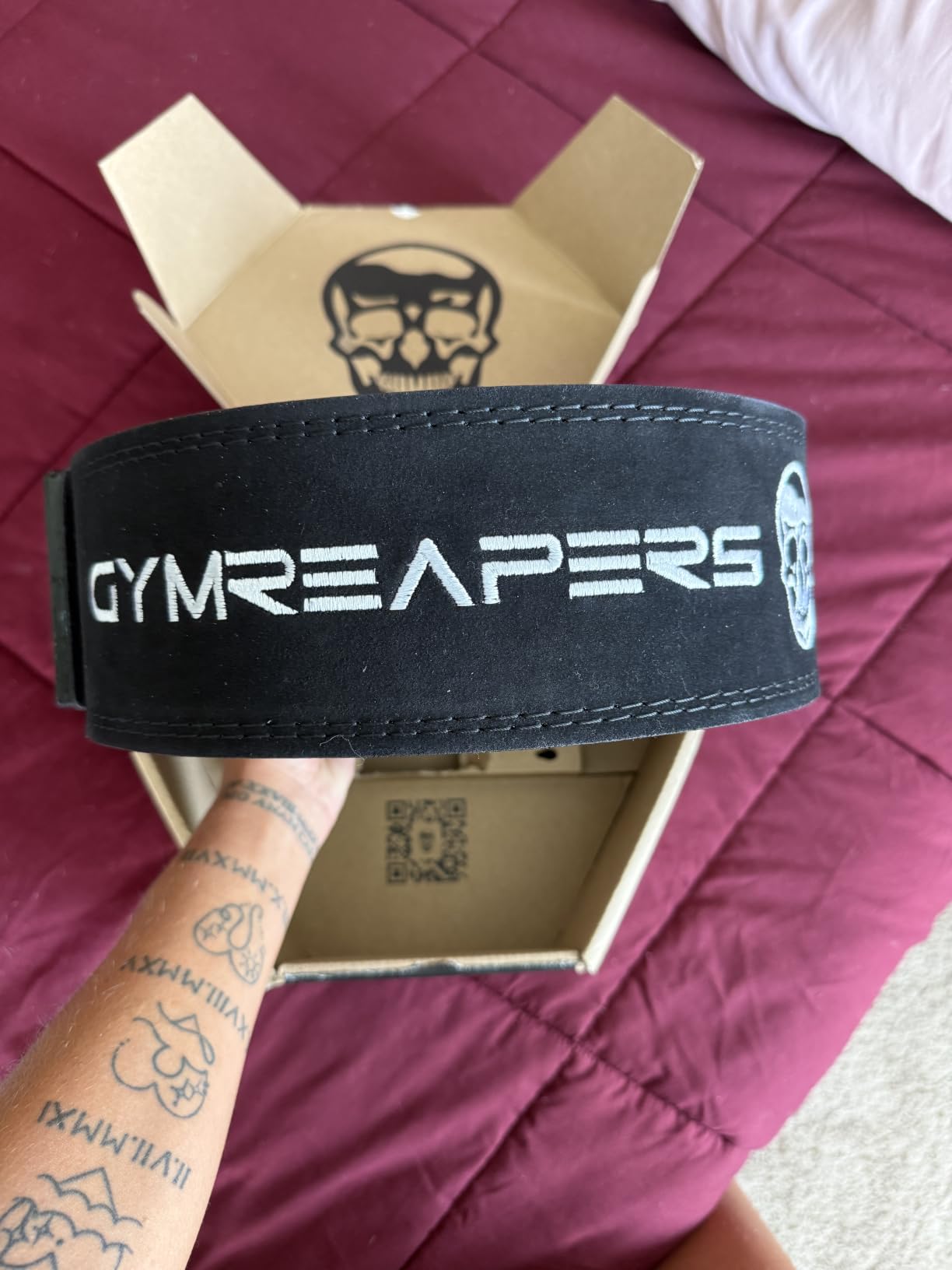 Gymreapers 10MM Lever Weightlifting Belt Leather Adjustable Heavy Duty Buckle Belt, IPF Approved for Powerlifting, Weightlifting, and Strength Training customer photo 1