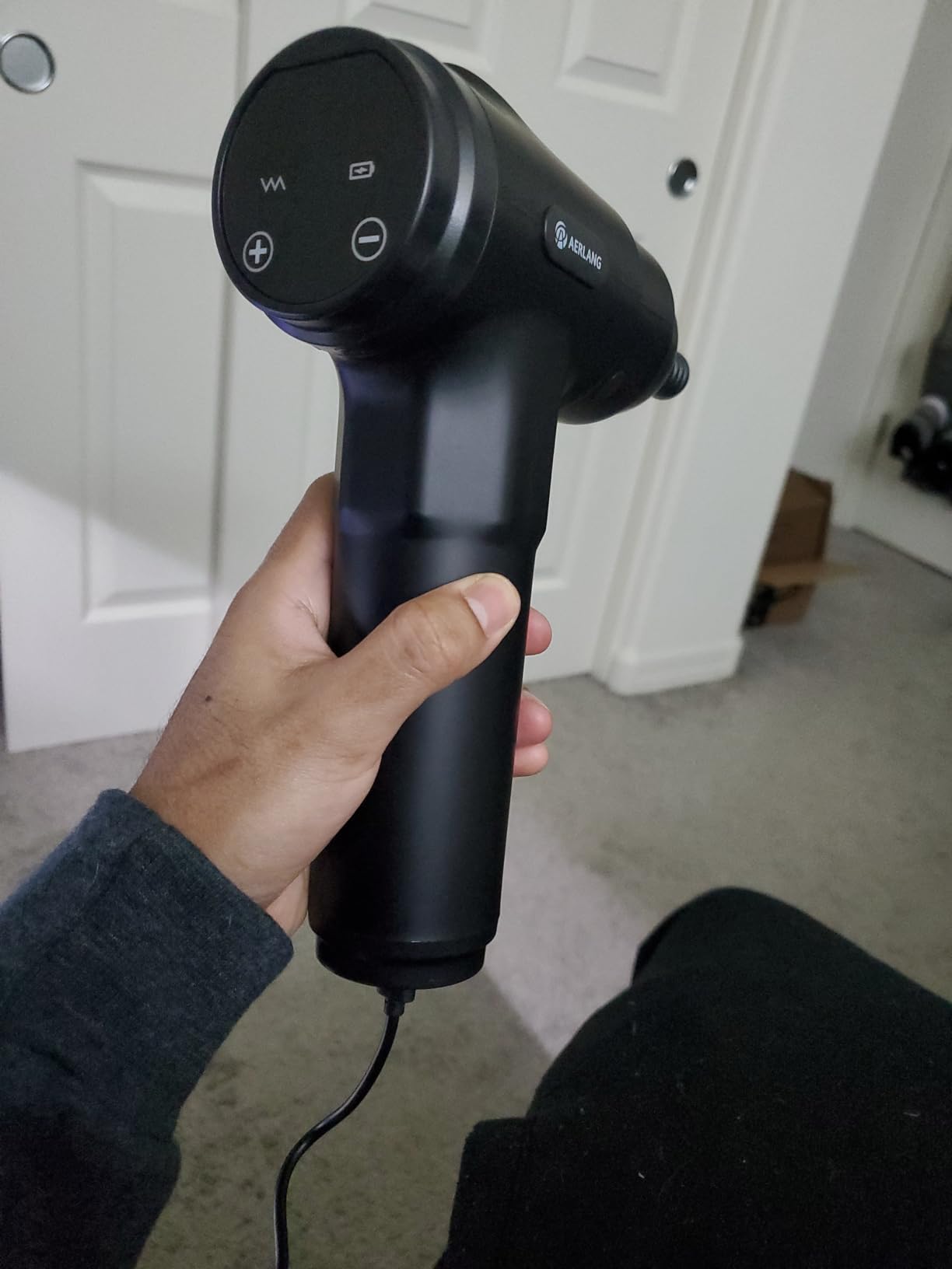 Massage Gun with Heat Massager Deep Tissue Muscle Massager | Back Massager for Athletes for Pain Relief, 7 Heads, Silent, Gray Carry Case customer photo 1