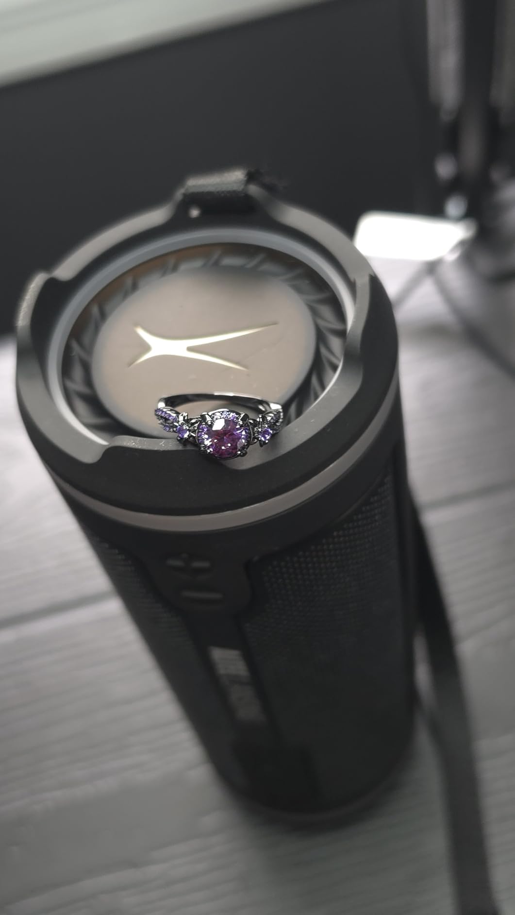 Eternity Ring for Women, 18K Black Gold Plated Created Opal/Mystic Topaz/Amethyst Garnet Wedding Engagement Promise Rings Band customer photo 1