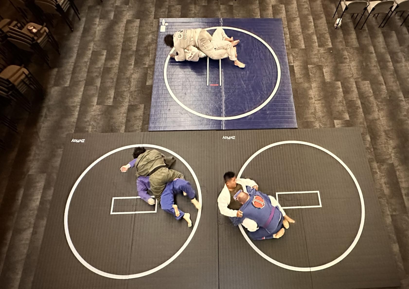Wrestling Mat for Home 10x10 Feet MMA Mat for BJJ Jiu Jitsu Judo Grappling | Waterproof Top Antislip Bottom 3cm Thick Foam Protection Odor Control Foldable Rollable Practice Mat customer photo 1
