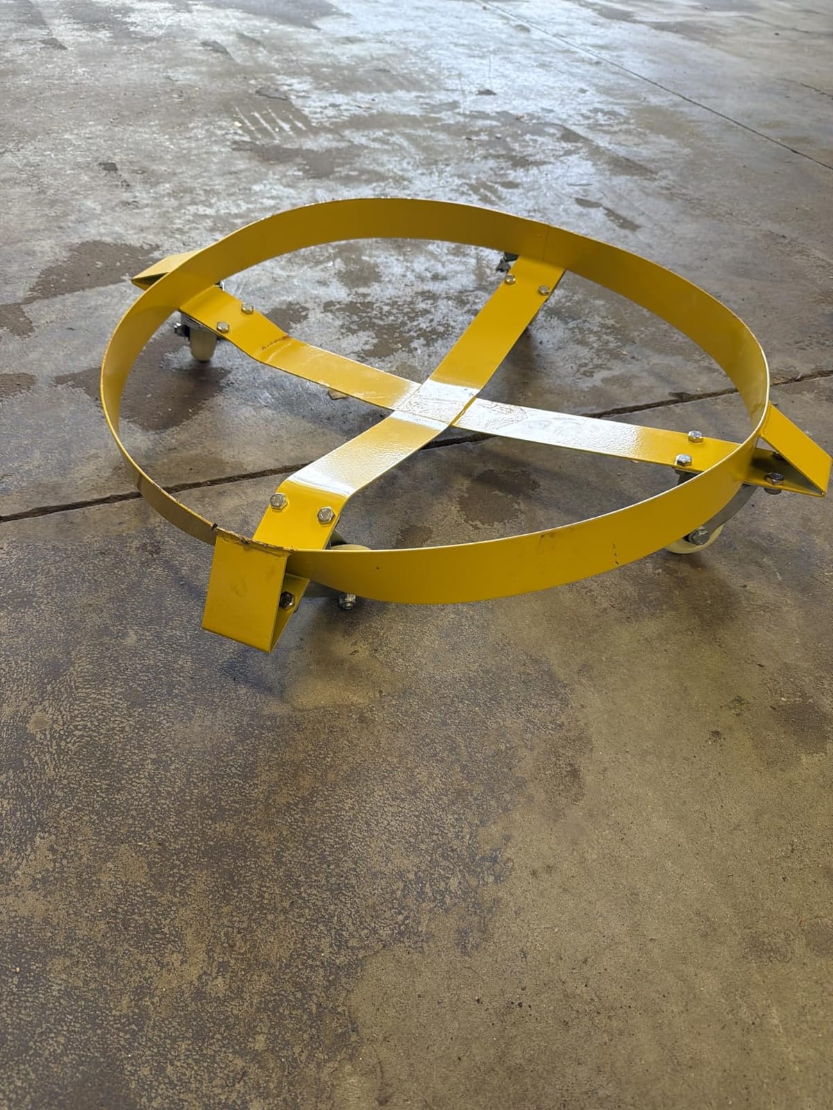 55 gal Heavy Duty Drum Dolly, 1250 LBS Load Capacity, Barrel Dolly Cart Drum Caddy, Hand Truck Capacity Dollies with Steel Frame 5Swivel Casters Wheel, for Warehouse Drum Handling, Non Tip 5 Wheel customer photo 1