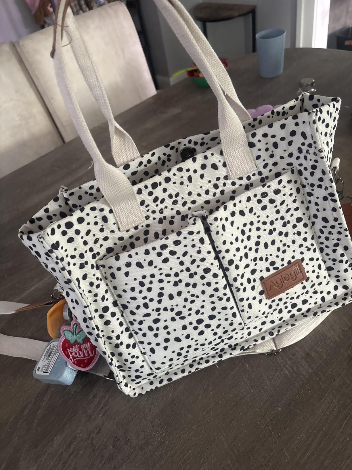 Canvas Tote Bag for Women with Pockets Crossbody Bag Tote Shoulder Handbags Casual Work Bags Everything Tote Bag customer photo 2