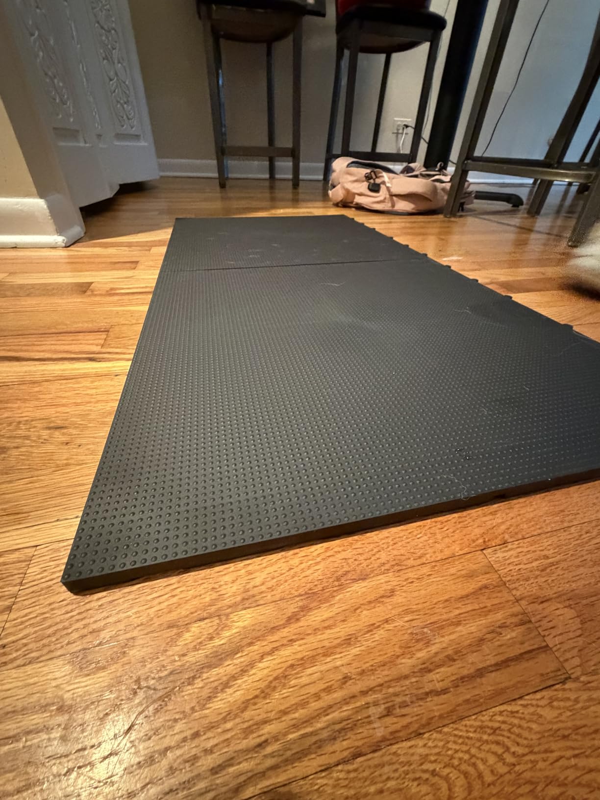 Baselayer Performance Series Interlocking Floor Tiles - Durable 1/2 in TPE (Rubber Like, NOT Foam, no Odor) - Gym Flooring for Weights & Heavy Equipment - Made in USA customer photo 1