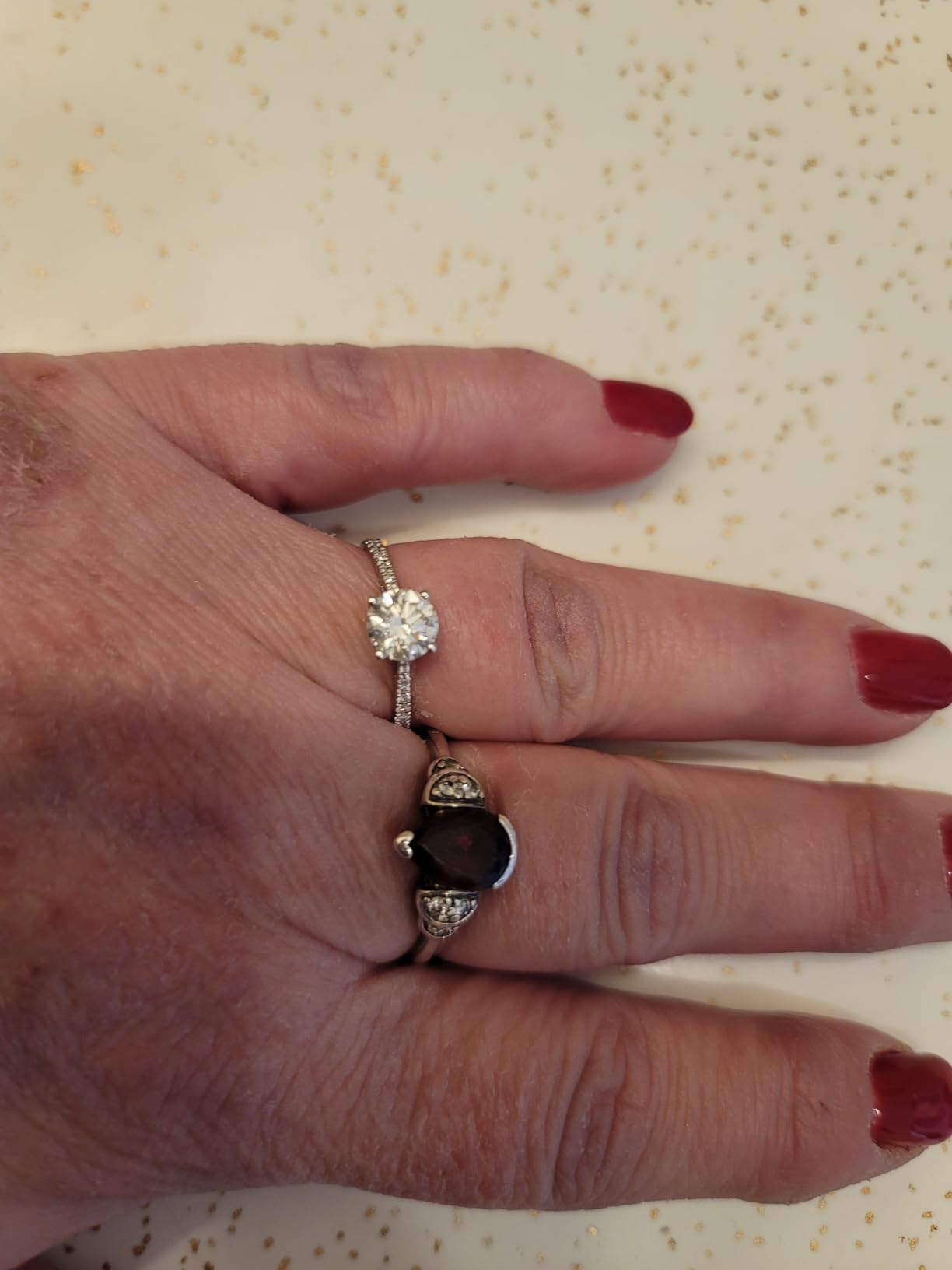 Pave IGI Certified LAB Grown Diamond Engagement Rings for Women customer photo 2