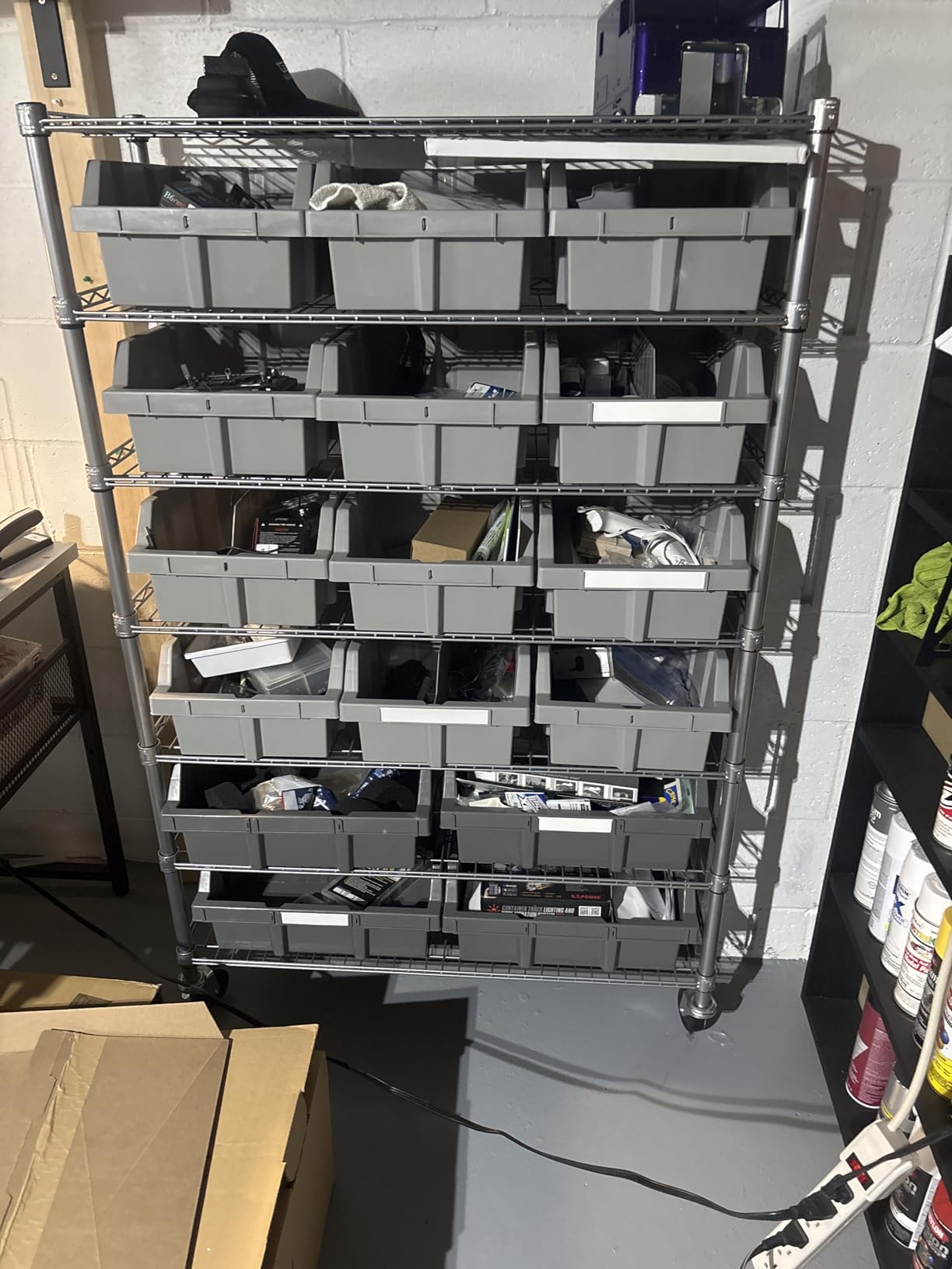 4-Tier NSF 9-Bin Steel Wire Shelving Rack, 36