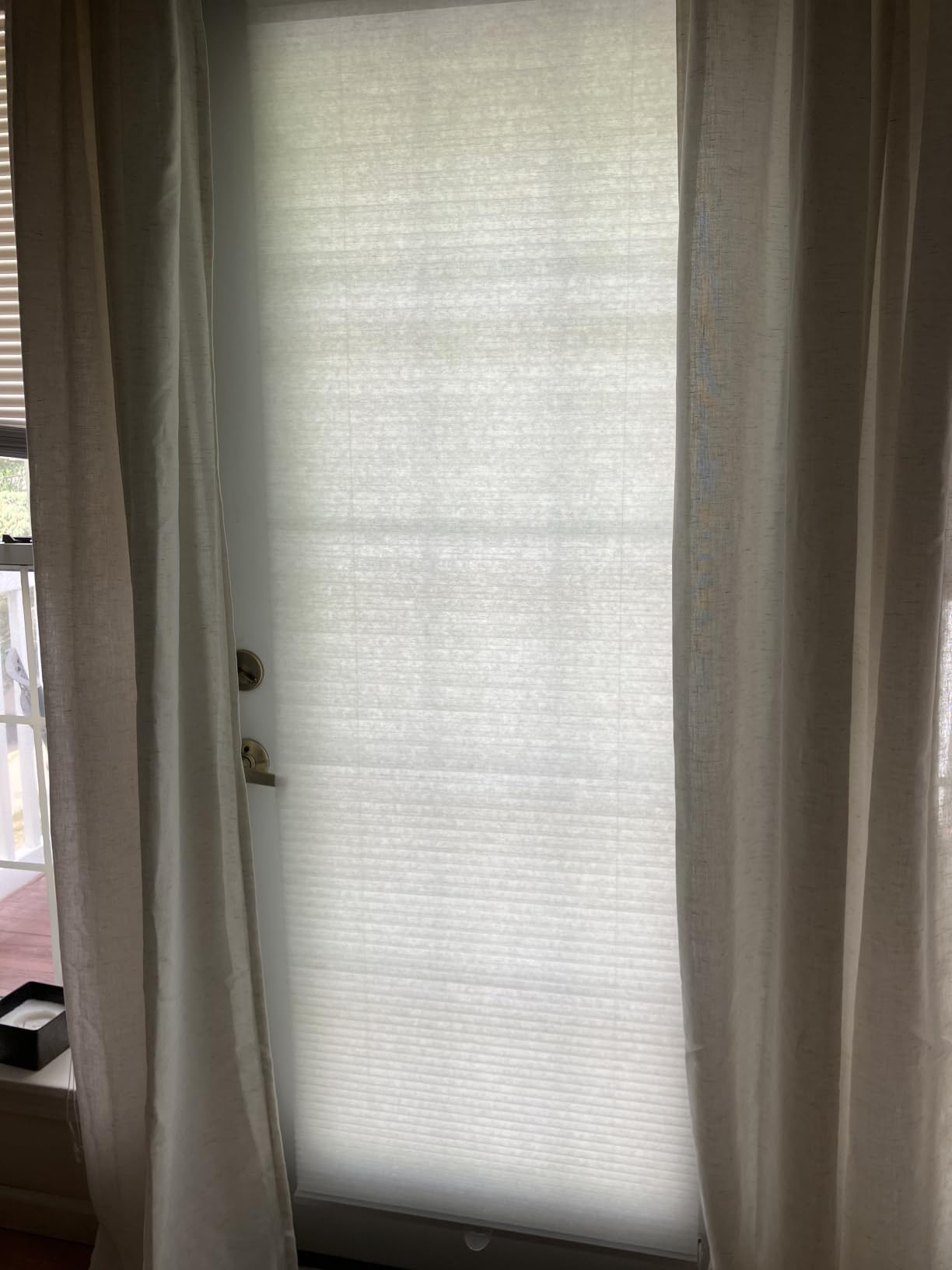 REGAL estate Magnetic Top Down Bottom Up Door Shades, White, 25 x 48 in | Strong-hold MagMount, Thermal Insulation, Adjustable Privacy for Steel Doors, Cordless Cellular Shade customer photo 1