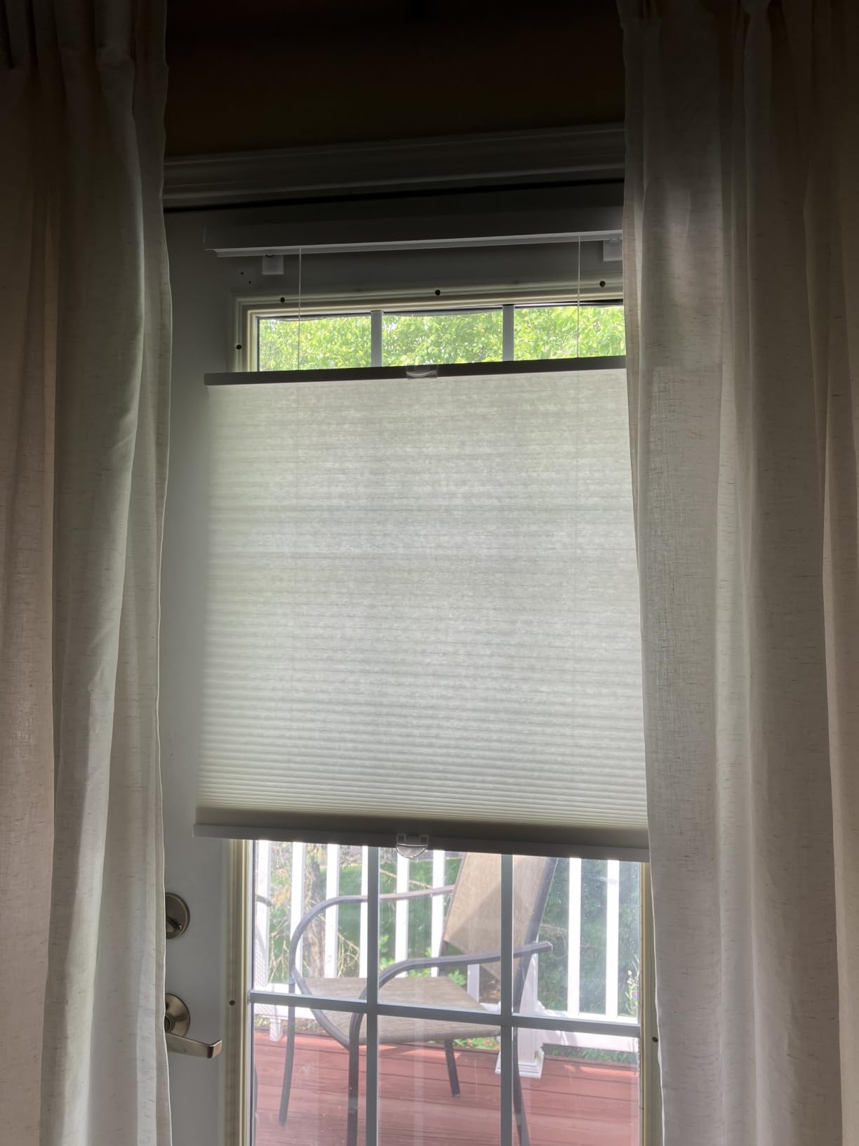 REGAL estate Magnetic Top Down Bottom Up Door Shades, White, 25 x 48 in | Strong-hold MagMount, Thermal Insulation, Adjustable Privacy for Steel Doors, Cordless Cellular Shade customer photo 2