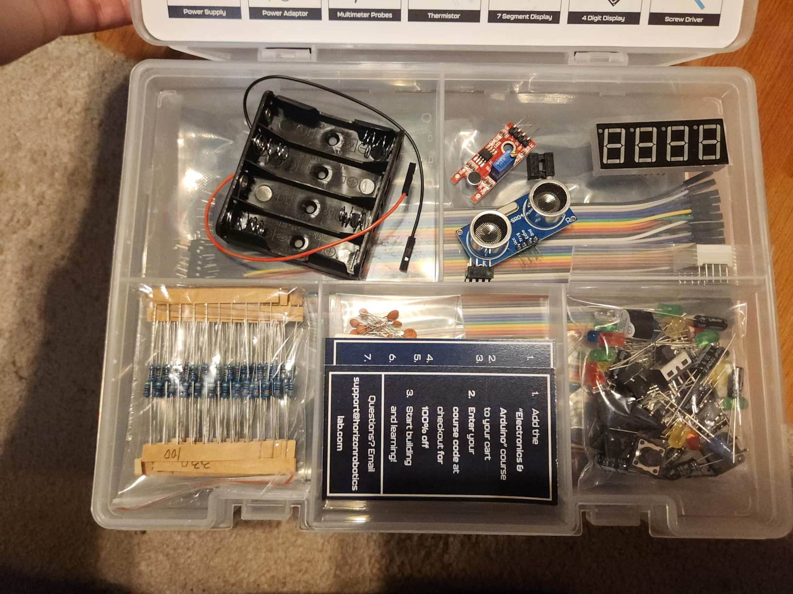 Horizon Uno Electronics Starter Kit with Video Lessons, Arduino-Compatible Board, Sensors, LEDs, Servos & More, Learn Electronics & Coding for Beginners customer photo 1