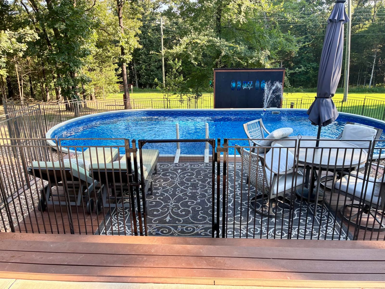 40in H x 110ft L Black-Silver Removable Pool Safety Fence customer photo 2
