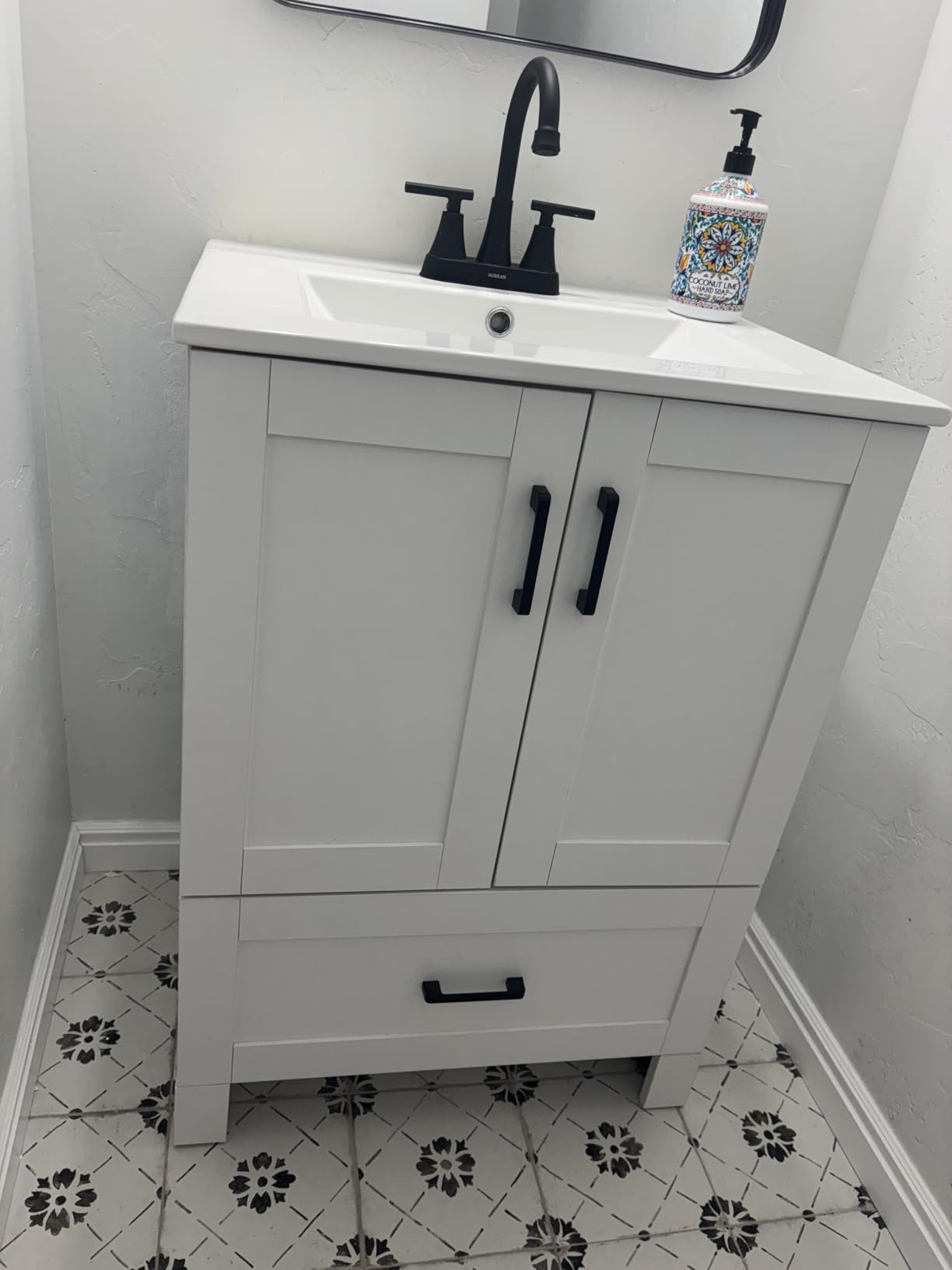 Yaheetech 30 Inch White Shaker Bathroom Vanity Cabinet with Sink Countertop customer photo 1