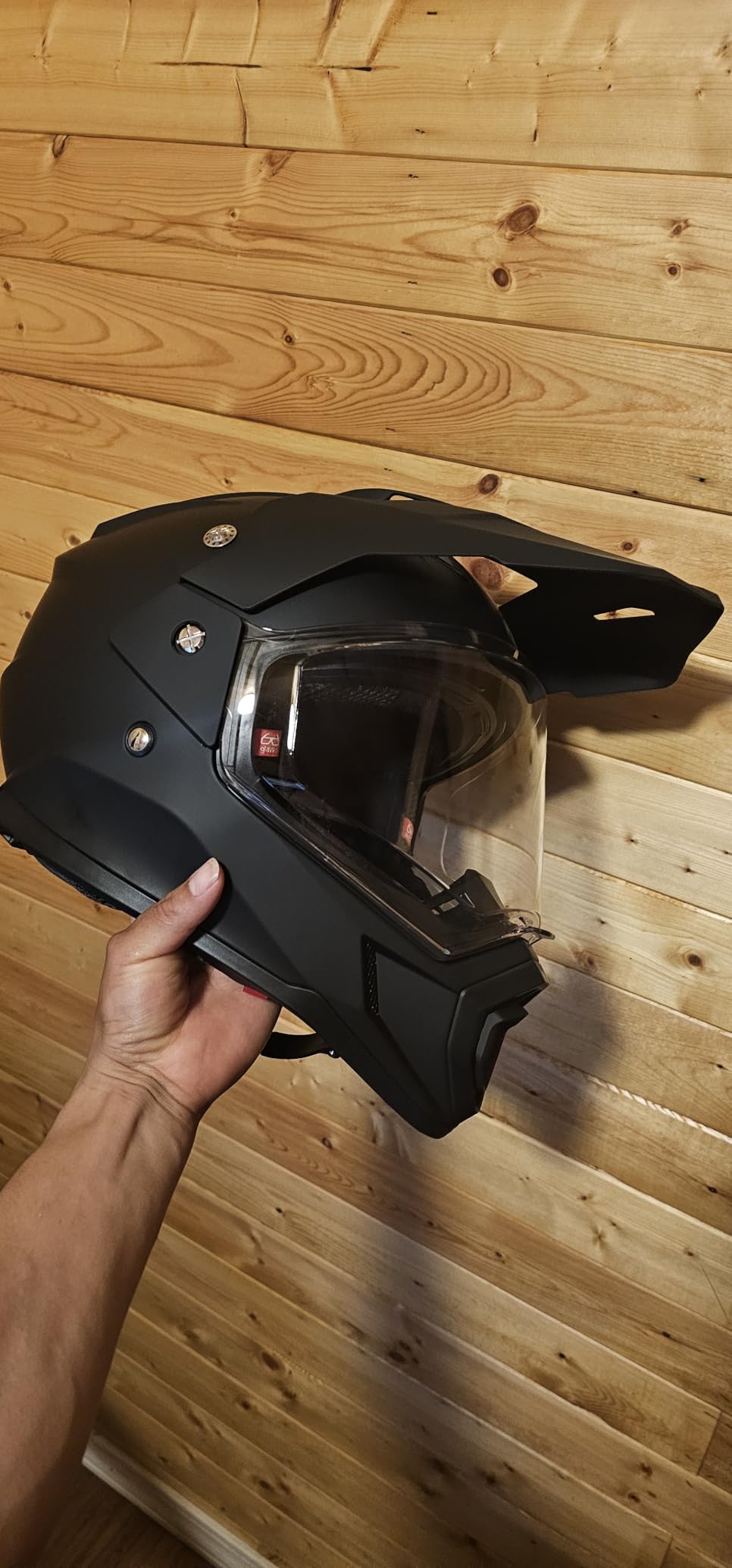 ILM Dirt Bike Helmets for Adults 3 in 1 Motorcycle Helmets MD866 (Matte Black, L) customer photo 2