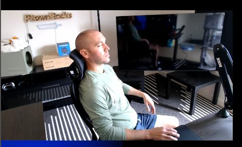Elgato Embrace Ergonomic Studio Chair, Mesh Back | Waterfall edge seat, 4D armrests, Five-step recline and lock, Rolling base, Assembles with 4 screws customer photo 1