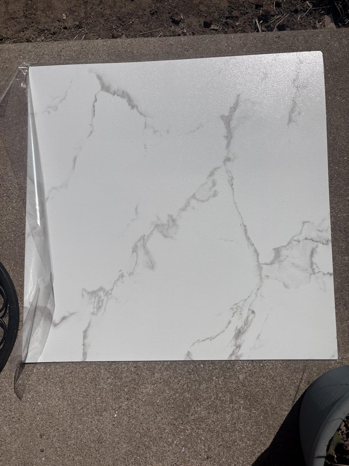 RORA 24x24 Inch Peel and Stick Floor Tile 20-Pack Waterproof Vinyl | Covers 80 Sq.Ft, Self-Adhesive, Easy DIY install, Gray Marble Vinyl Floor Tiles for Bathroom, Kitchen, Laundry & Office customer photo 2