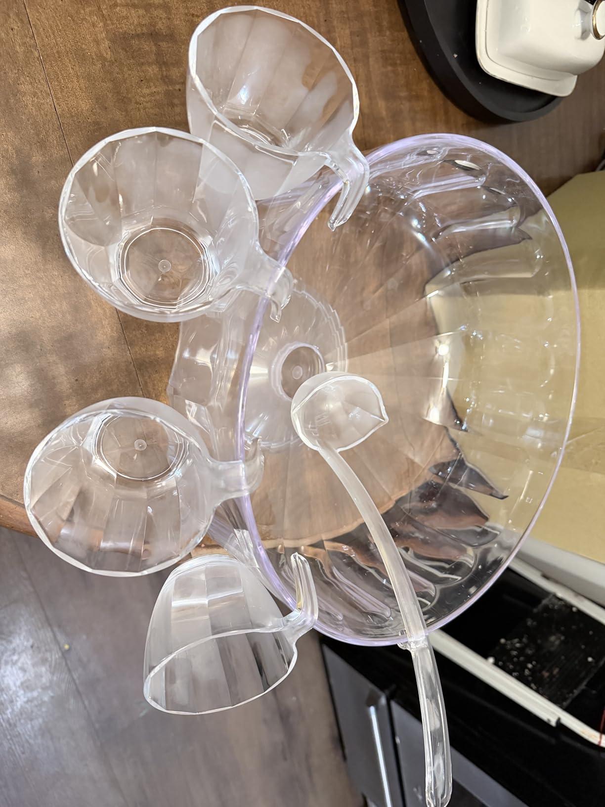 Amazing Abby - Paloma - Acrylic 2-Gallon Punch Bowl Set, Plastic Clear Punch Bowl with Ladle and 8 Cups, Beverage Server Set, BPA-Free, Shatter-Proof, Great for Wedding, Party, and Outdoor Hosting customer photo 2