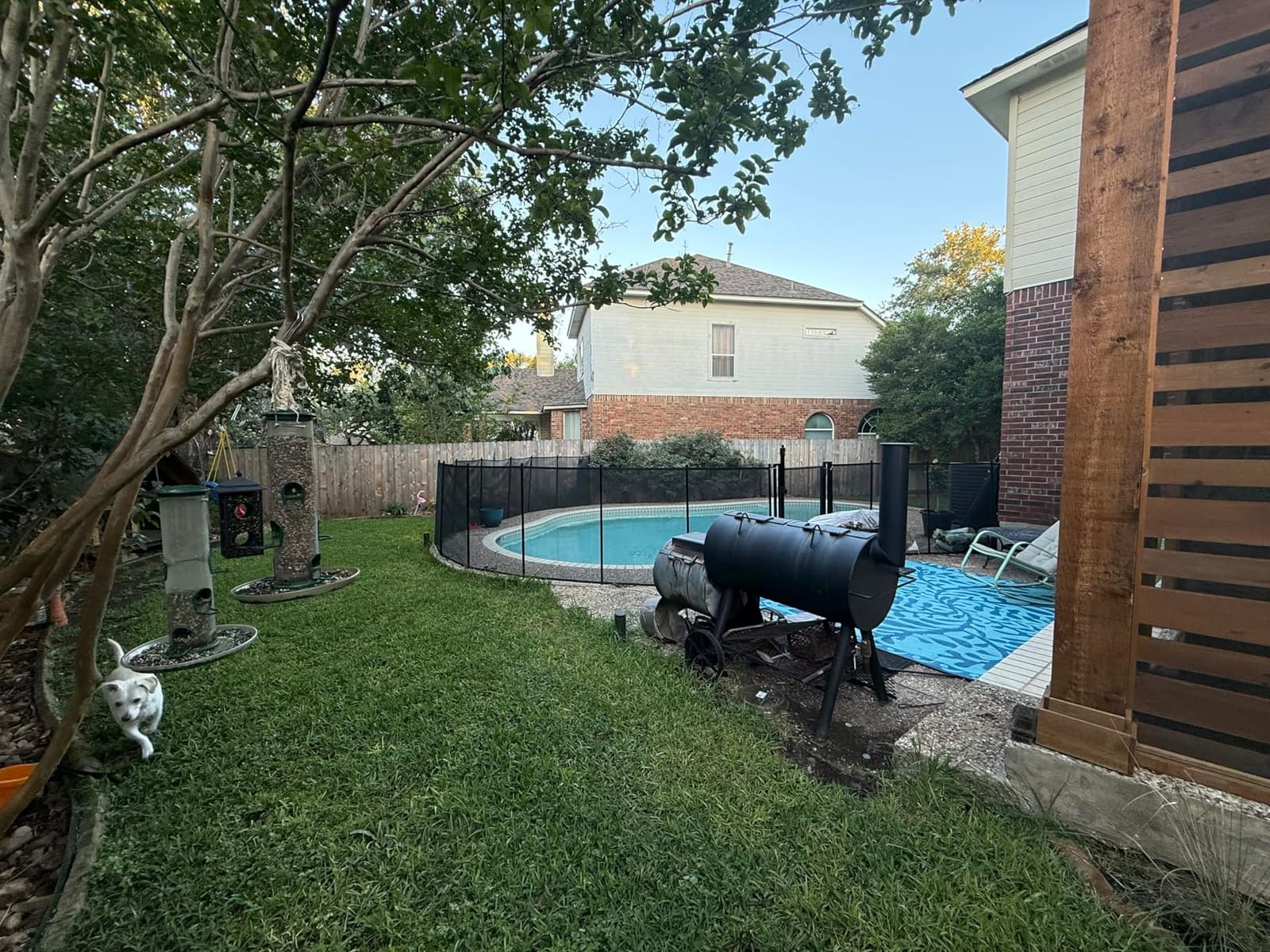 4x48FT Pool Fence, 350gsm Teslin Mesh Pool Safety Fence, Black customer photo 2