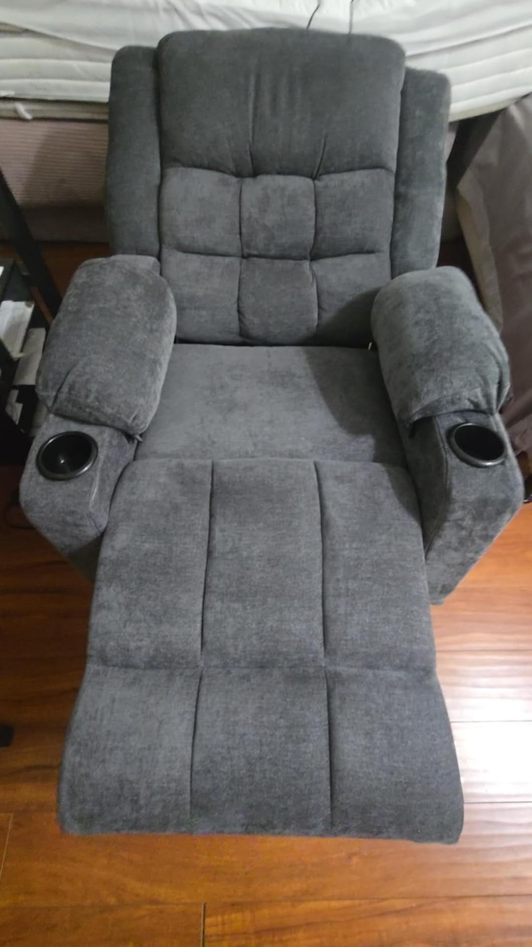 Ketaiyou Power Swivel Rocker Recliner Chair for Adults with Massage and Heat, USB and Type-C Ports, Infinite Position, Electric Glider Reclining Single Sofa Chair for Living Room (Coffee New) customer photo 2
