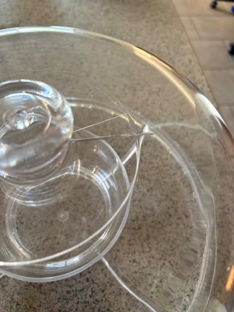 Acrylic Cake Stand with Dome Lid, 12.2 Inch 6-in-1 Clear Cake Plate Carrier with Handle, Crystal Display Holder with Cover for Birthday Parties, Weddings, Cupcakes, Fruit Platter & Home Baking Gift customer photo 1