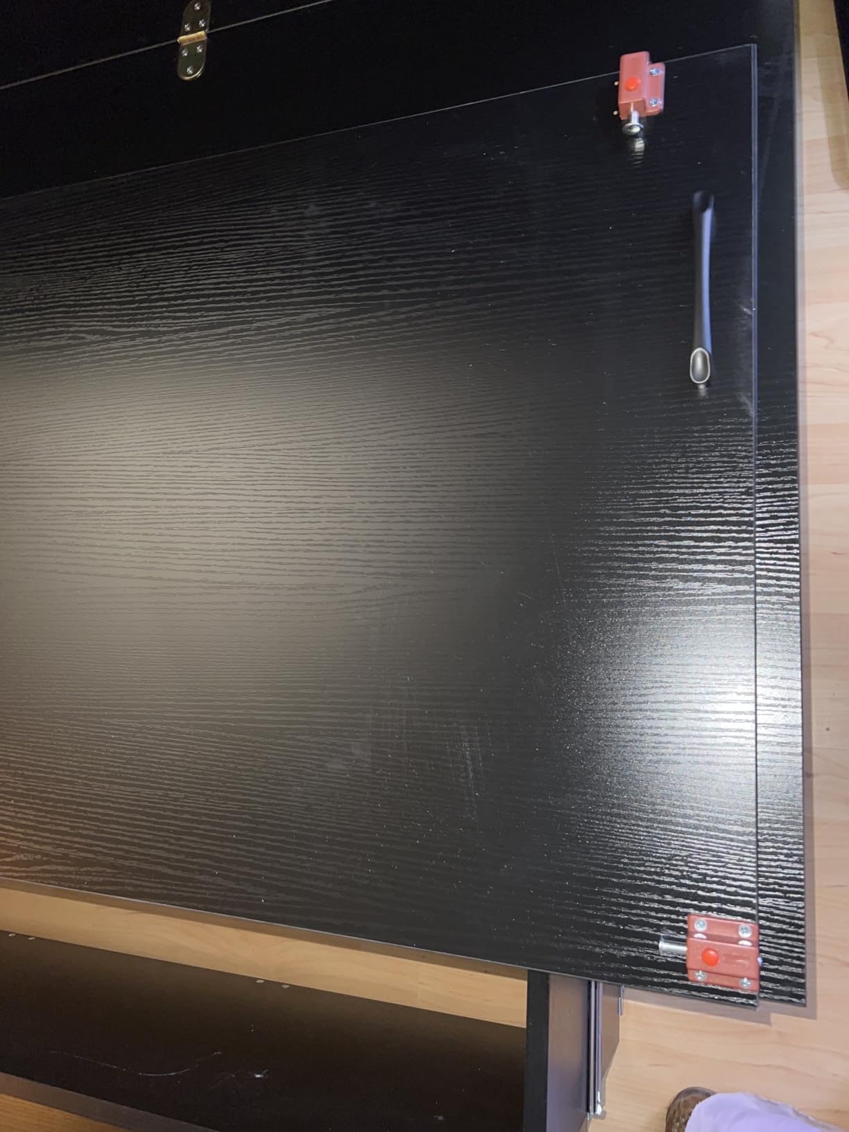VINGLI Full Size Murphy Bed with Storage Drawer, Smart LED Lighting, Built-in 2 Charging Stations, Classic Black customer photo 2