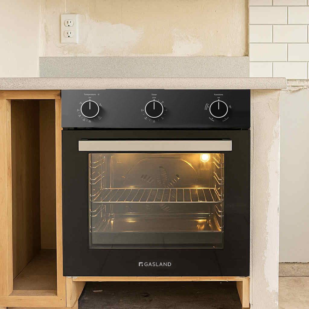 GASLAND 24 Inch Gas Wall Oven, 2.12 Cu. Ft., Convection, Digital Timer | Natural Gas Operation, Bake, Broil, ETL Certified for Safety, Digital Timer, 120V Plug, Easy-Clean Interior, Black customer photo 1