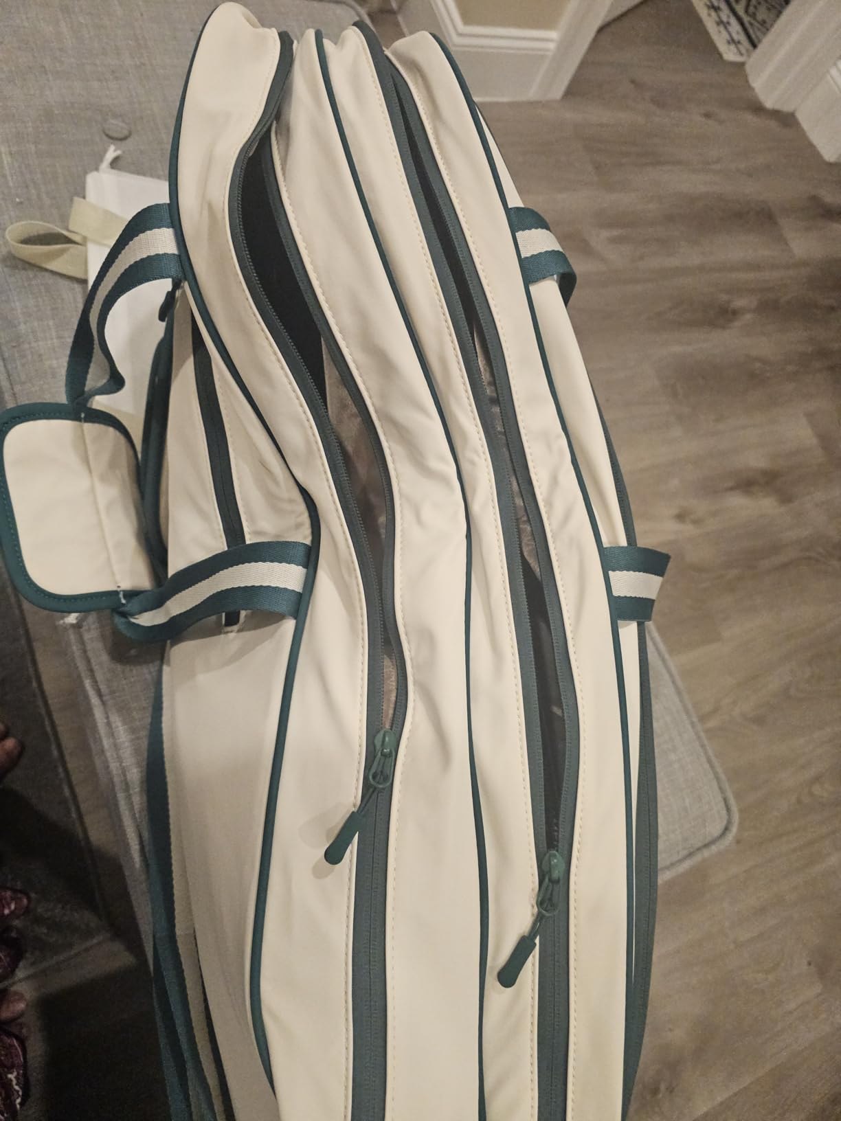 Sucipi Quilted Tennis Bag for Women & Men, Holds 3-6 Tennis Rackets | Padded protection, shoe compartment, insulated pocket, wet-dry separation customer photo 1