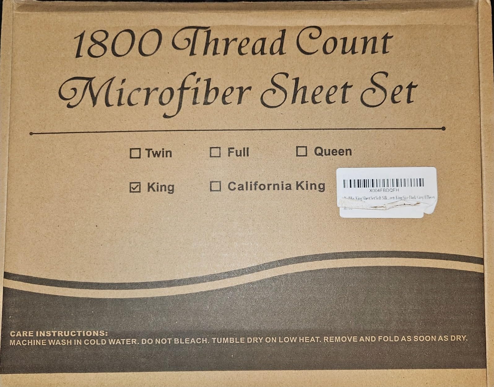 Bedlifes 100% Stone-Washed Linen Queen Sheet Set - Breathable & Soft | 18-24