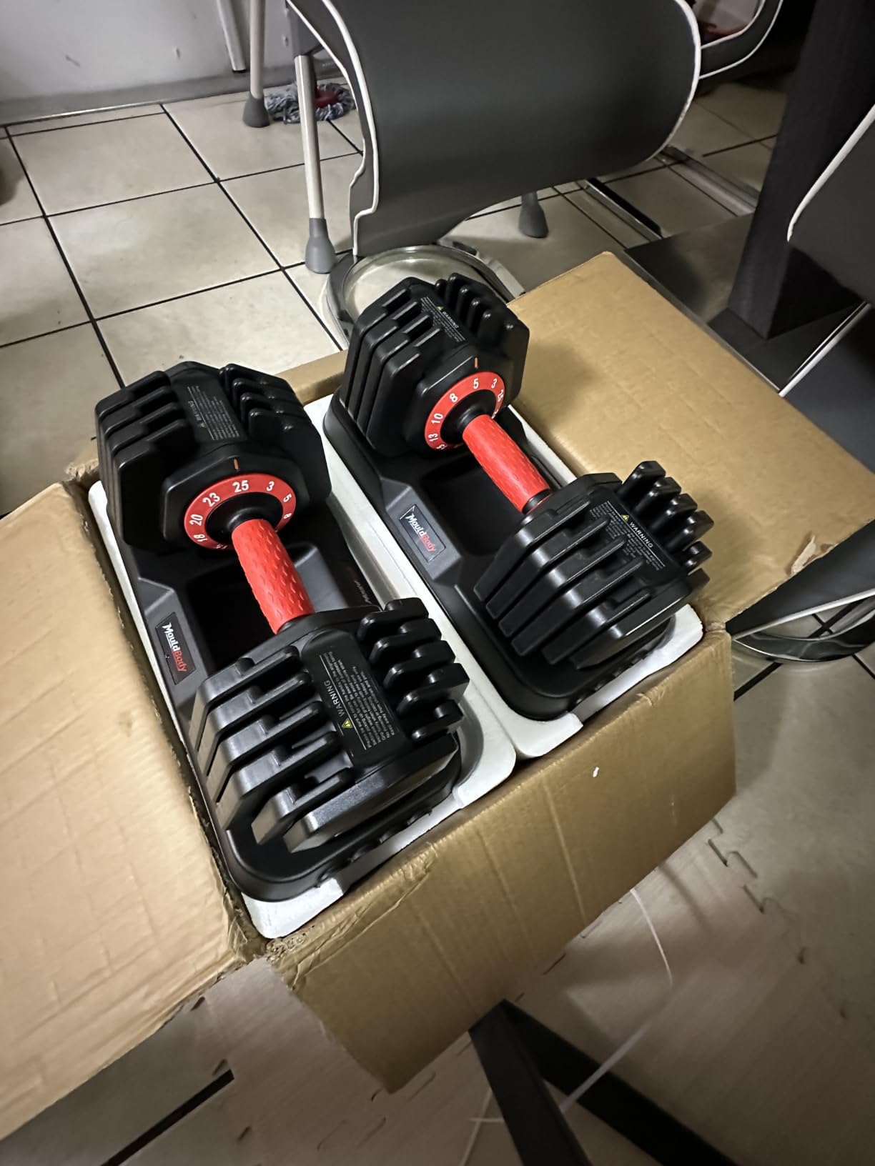 Adjustable Dumbbell Set Pair 25 lb or 50 lb, Adjustable Dumbbells 10-in-1 Free Weight Set, 1-Second Dial Weight Adjustment, Space-Saving Design with Storage Base, Home Gym Strength Training Equipment customer photo 2