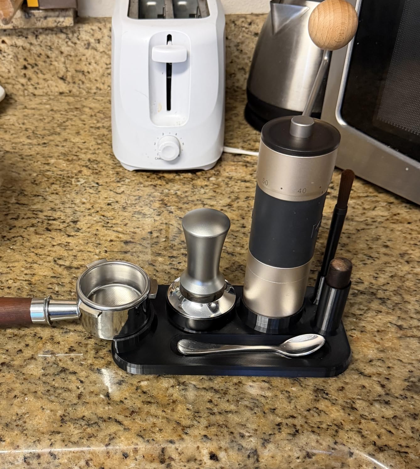 KINGrinder K6 Manual Coffee Grinder Straight Handle Stainless Burr | Supports grind settings for various brewing methods such as pour-over and espresso customer photo 2
