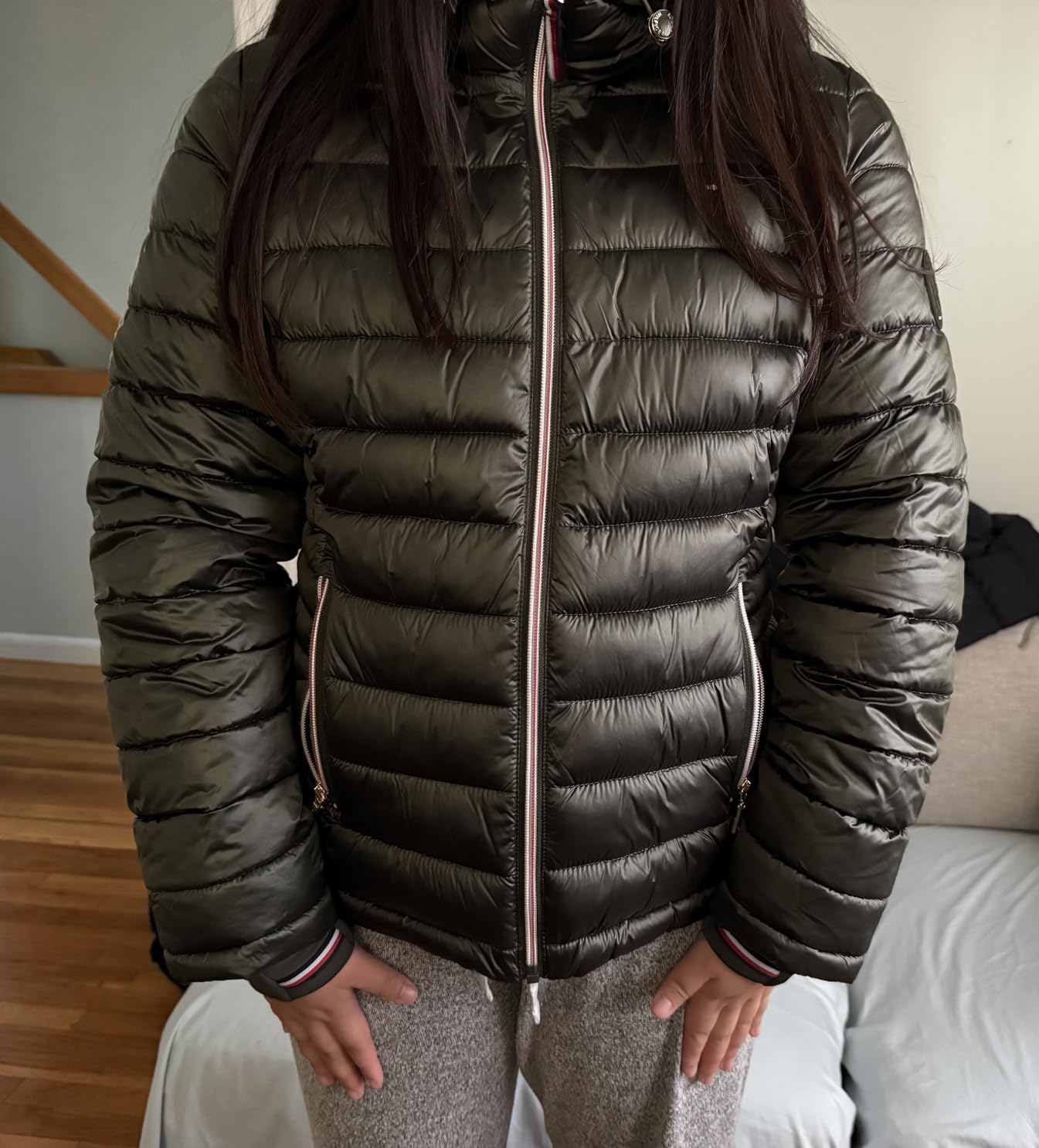Tommy Hilfiger Women's Puffer Jacket, Lightweight Packable Jacket With Hood & Bag customer photo 2