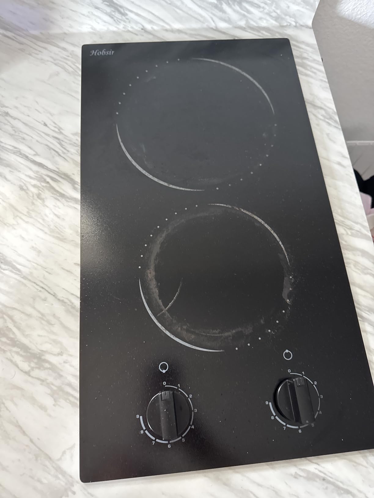 Hobsir Electric Cooktop 30 Inch with Downdraft, 4 Burner 6000W | 496m³/h Ductless Downdraft Electric Cooktop, 30
