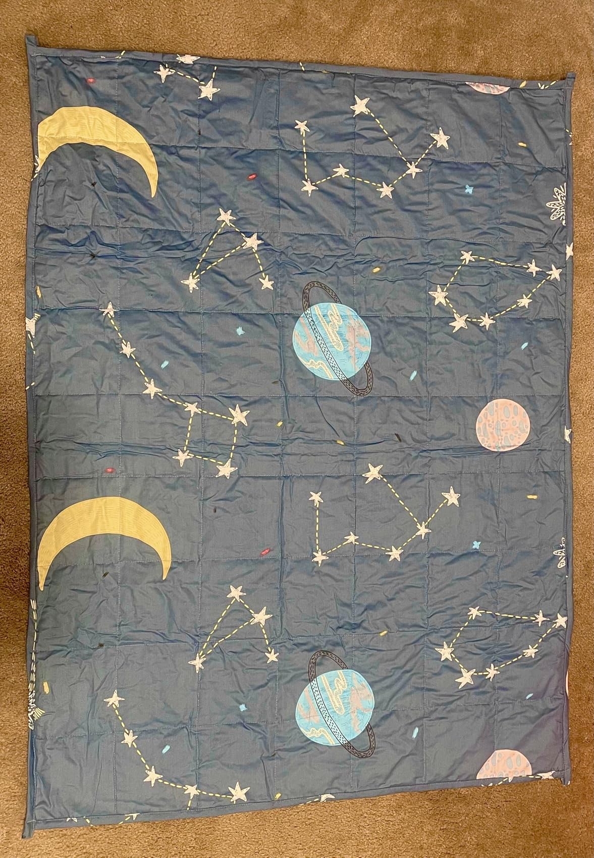 Mr. Sandman Weighted Blanket 10 lbs, Cooling Breathable Heavy Blanket for Sleep, Washable Glass Bead Weighted Throw, Soft Microfiber Fabric, Space Grey, 41