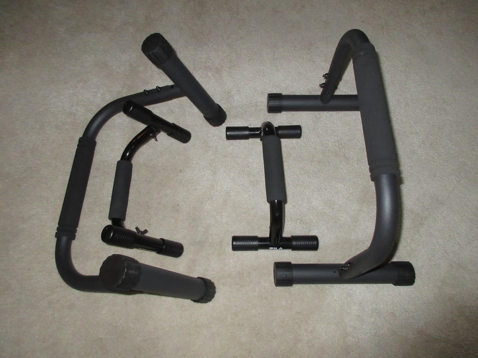 Push Up Bars, Adjustable 10-12.5 Inch Parallettes Bars | For Calisthenics, Heavy Duty 880 LBS Parallel Dip Bars, Foam Handles & Non-Slip Rubber Feet, No Wobble Handstand L-Sit Stands customer photo 1