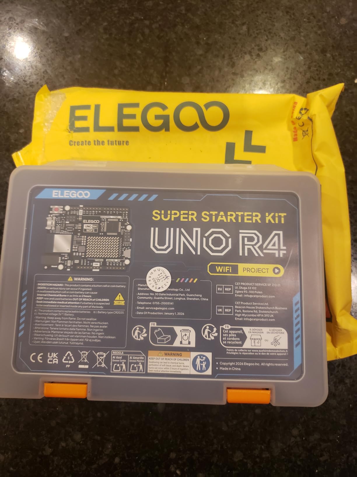 ELEGOO UNO R4 WiFi Super Starter Kit Compatible with Arduino for Beginners, 48MHz Processor, 200+ Premium Components, STEM, Electronics Coding Kit, Online Tutorials, Students & Makers Friendly customer photo 2
