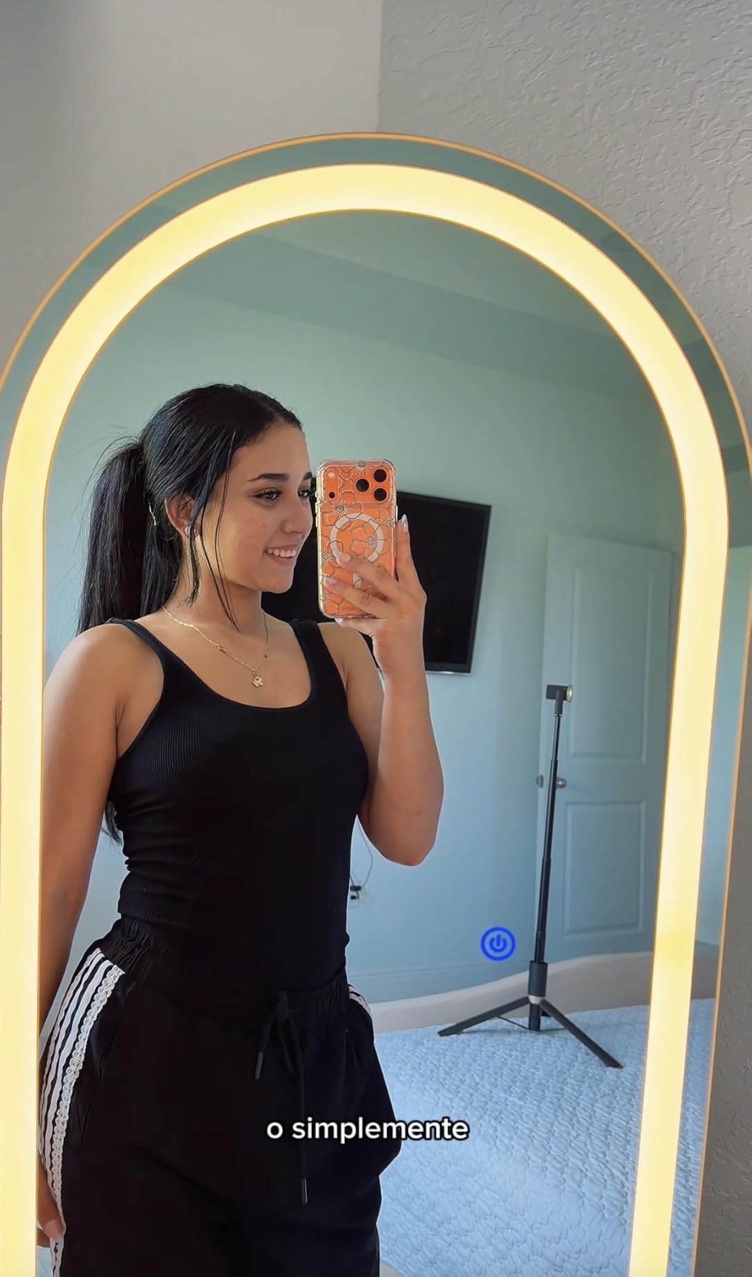 DUMOS Arched LED Mirror Full Length Standing, 16