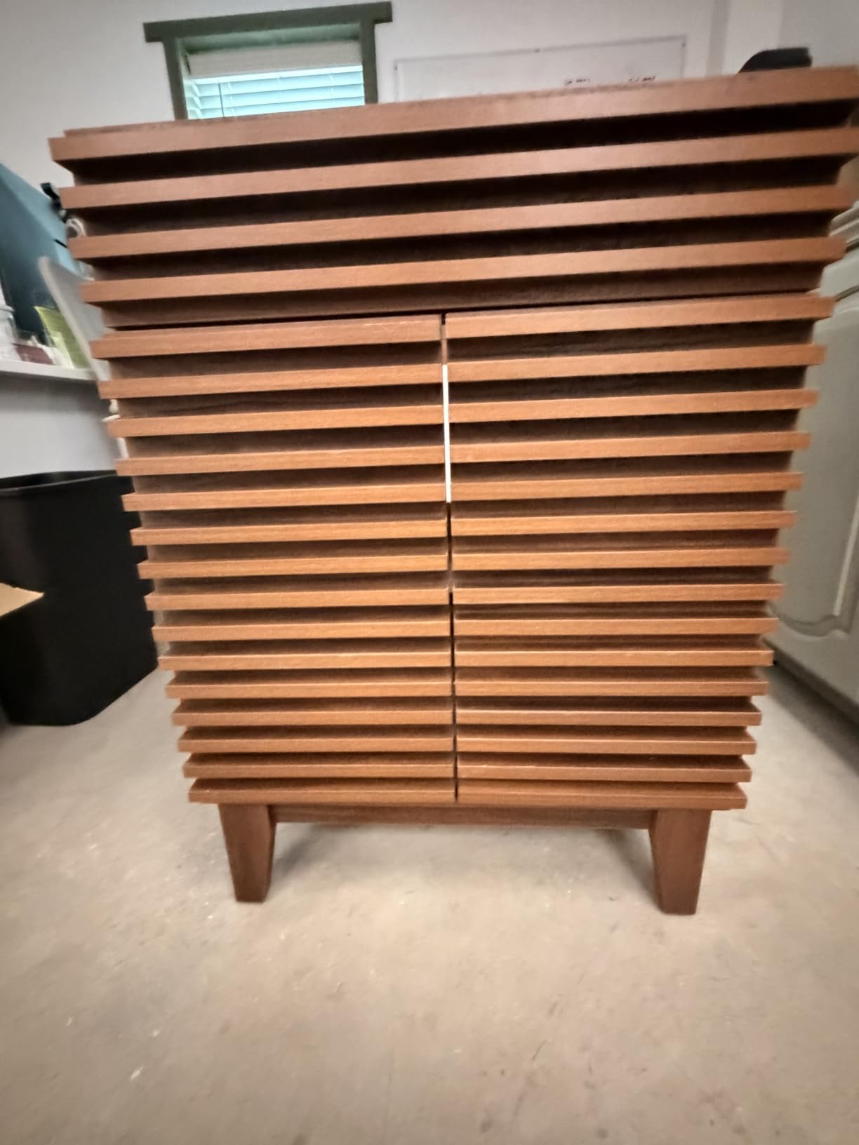 36 Inch Bathroom Vanity with Sink, Walnut Fluted Freestanding Bathroom Vanity Cabinet with Ceramic Sink Top, Solid Wood Legs, Soft Close Double Doors and Modern Storage Cabinet customer photo 2
