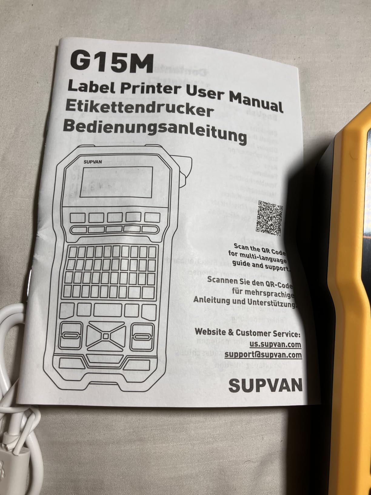 SUPVAN G15M Keyboard & Bluetooth Label Maker Machine with Heat Shrink Tube | Heat Shrink & Multi-Labels, Rechargeable, Minimal Margin, 3 Cable Keys, LCD Backlit, Thermal Transfer, Industrial & Office ID customer photo 1