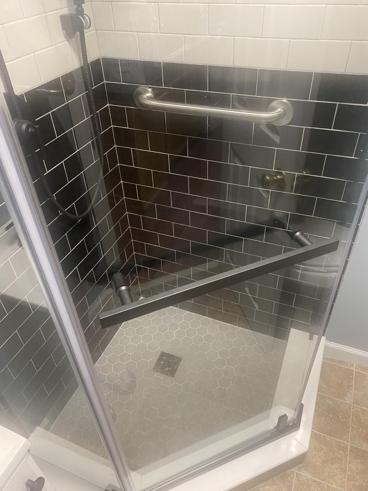 ACE DECOR Neo-Angle Shower Door Enclosure, 35.56