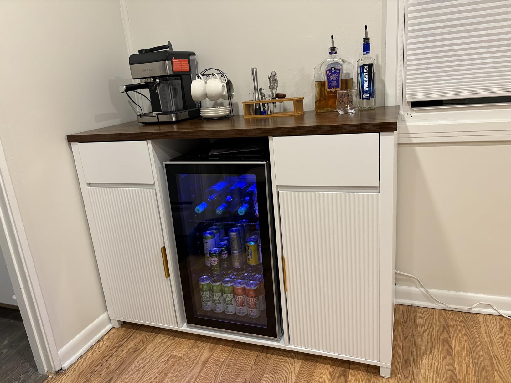 Antarctic Star Wine Cooler Beverage Refrigerator Mini Fridge 1.7 cu.ft | 16 Bottle Capacity, Clear Glass Door Quiet Counter Top Cellar for Beer Soda Bar customer photo 1