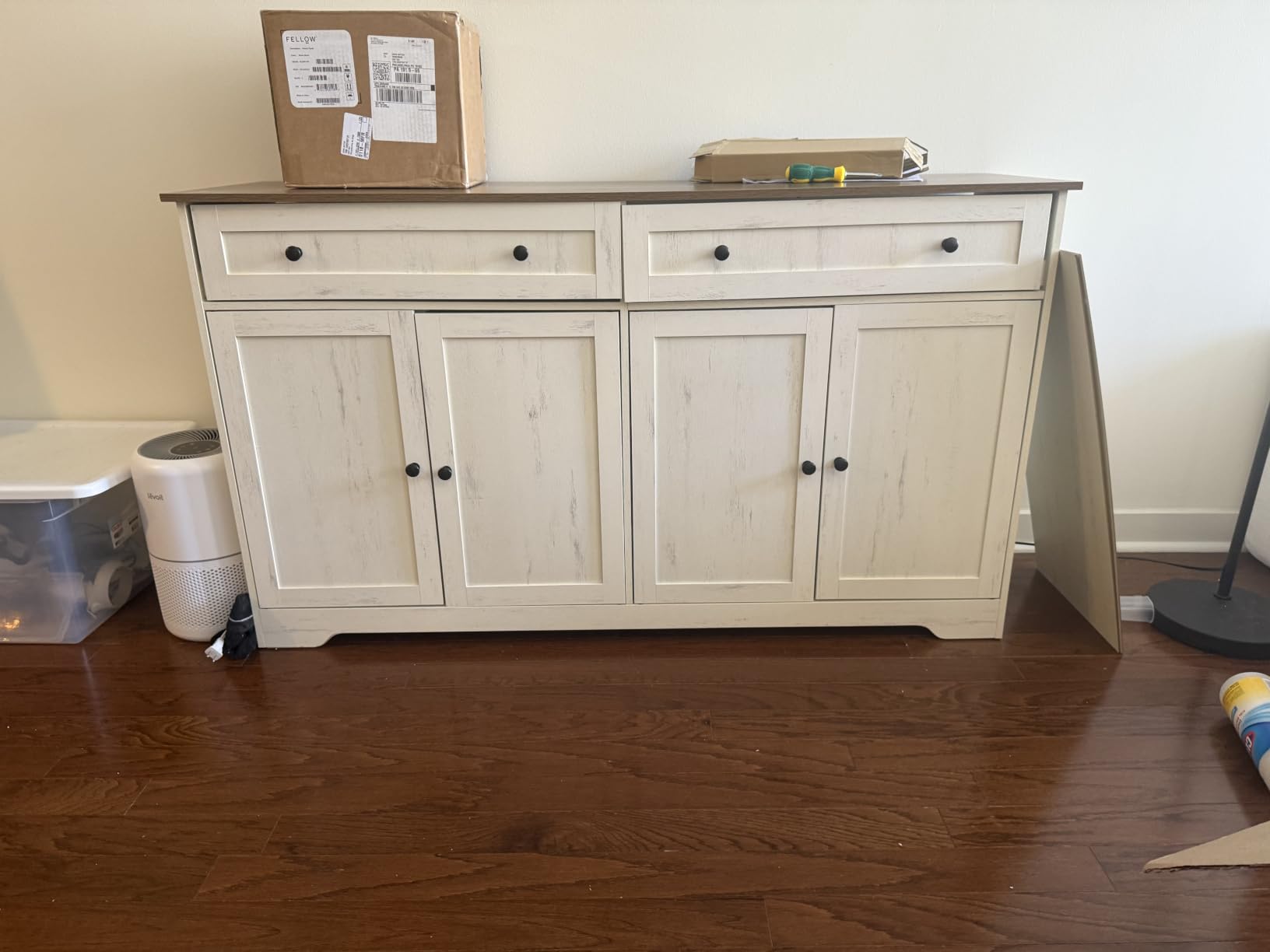 VASAGLE Buffet Cabinet, Sideboard, 2 Doors, 28.4 x 15.8 x 31.5 Inches customer photo 1