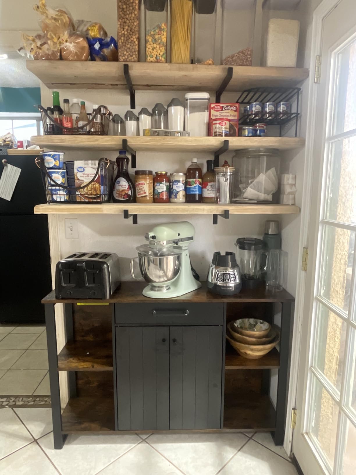 VASAGLE Buffet Cabinet, Sideboard, 2 Doors, 28.4 x 15.8 x 31.5 Inches customer photo 2