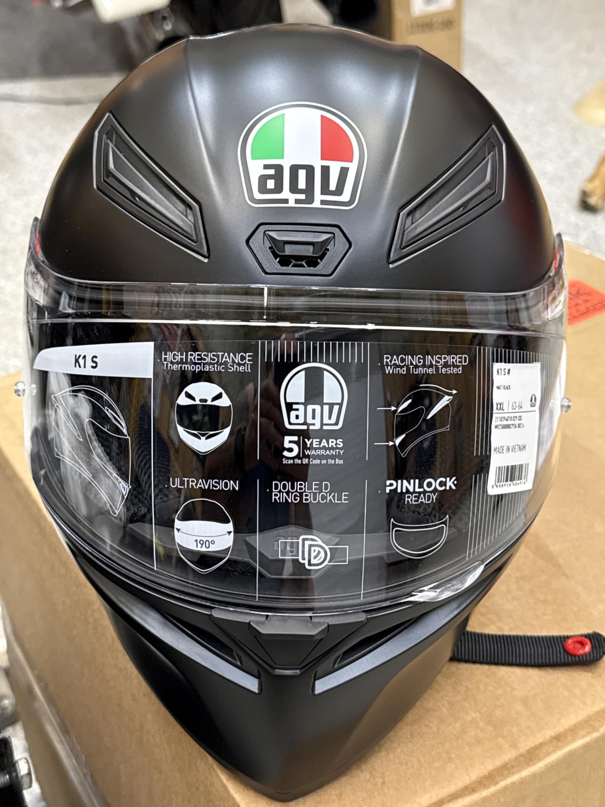 AGV K1 S Solid Gloss Full Face Motorcycle Racing Helmet customer photo 1