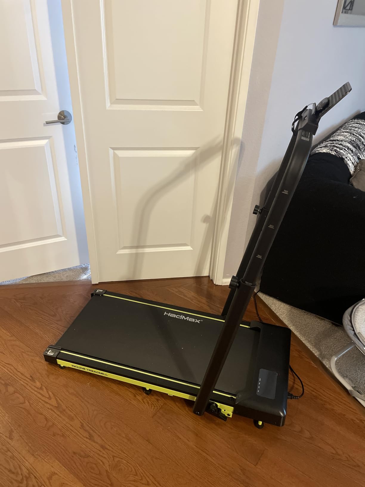 Walking Pad Treadmill with Incline and Height Adjustable Handle Bar | Small Foldable Treadmills for Home, 3.0HP Under Desk Walking Pad, Compact Quiet for Apartment Office customer photo 2
