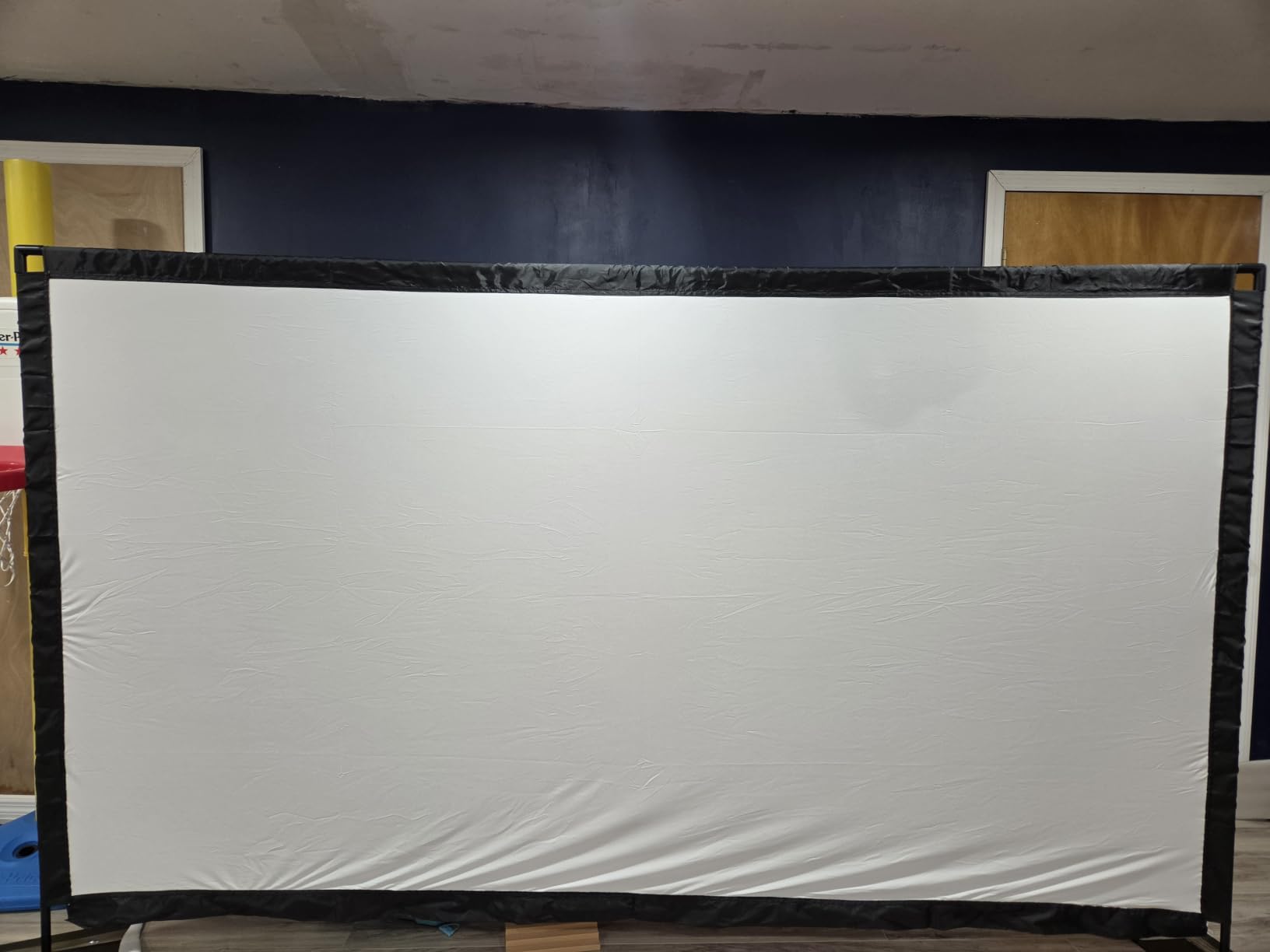 150inch Projector Screen with Stand: Portable Projector Screen Outdoor Indoor Front/Rear 16:9 4K HD with Carry Bag Sandbag - Movie Screen for Backyard Movie Night, Camping, Theater customer photo 2